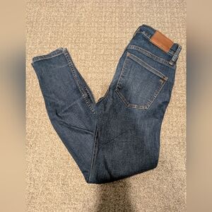 Madewell Petite 9 Inch High Rise Skinny  Blue Jeans